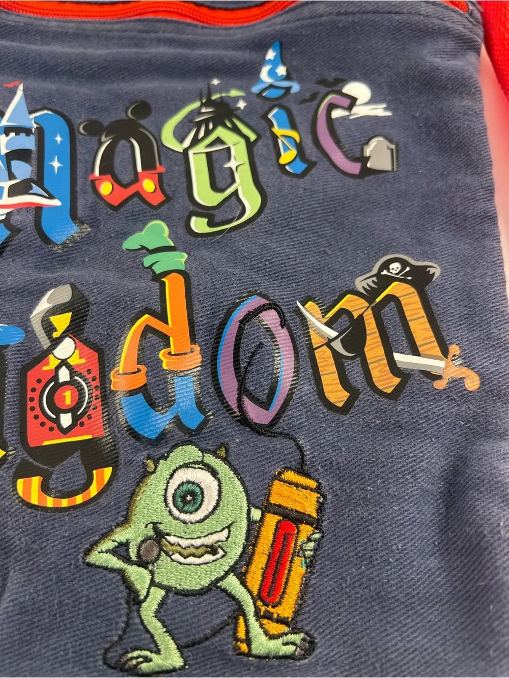 Disney World Magic Kingdom Cotton Cinch Backpack